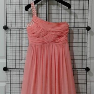 Elegant one shoulder cocktail evening maxi dress. NWT